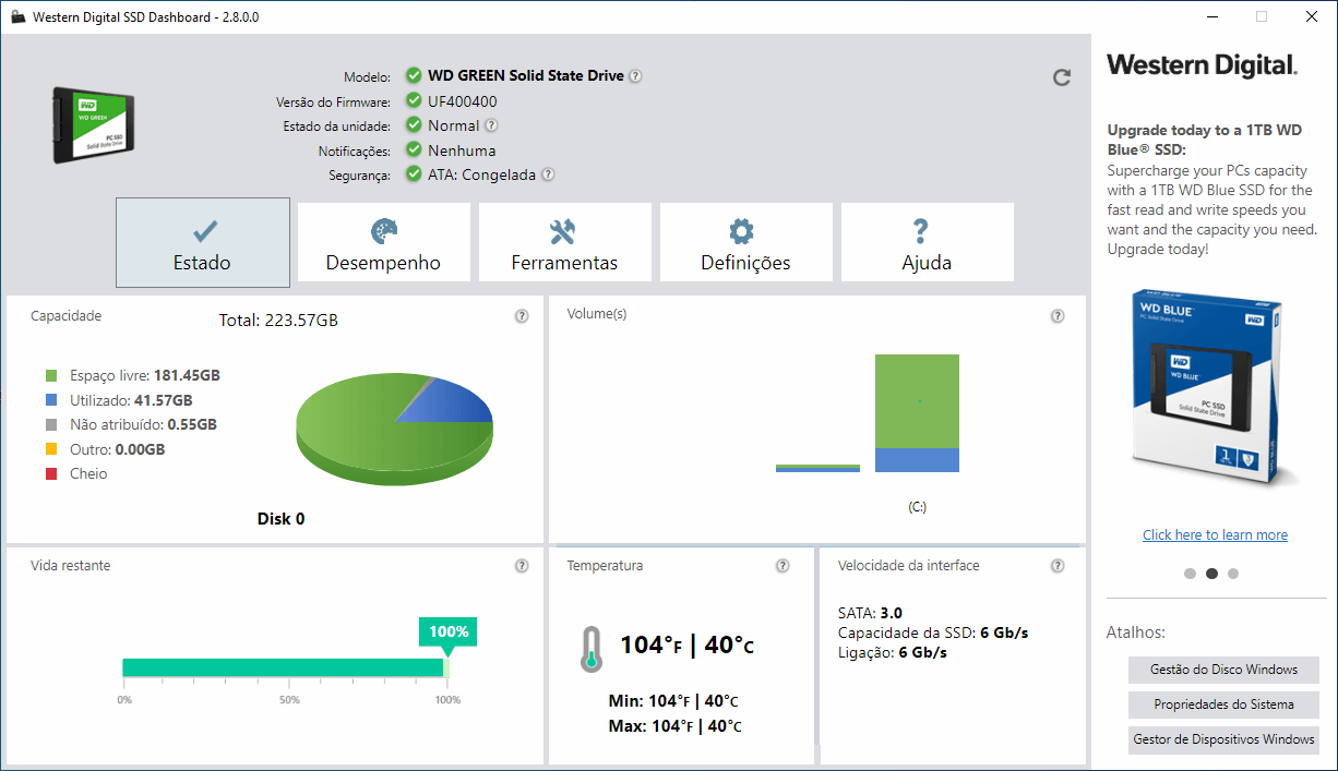 instal the new WD SSD Dashboard 5.3.2.4